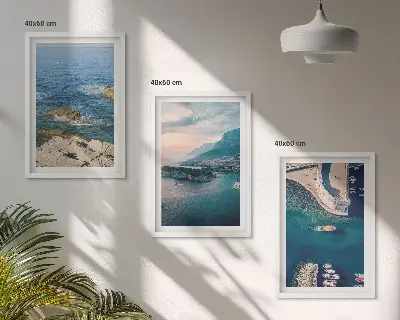 Fotowand met uitzicht op zee, kliffen en havens