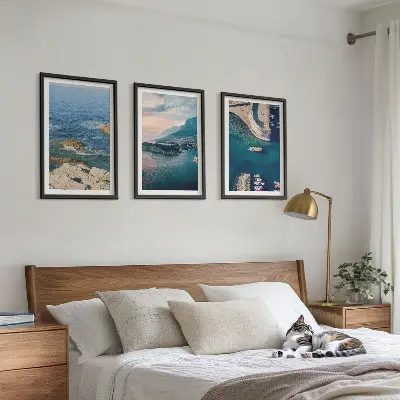Fotowand met uitzicht op zee, kliffen en havens