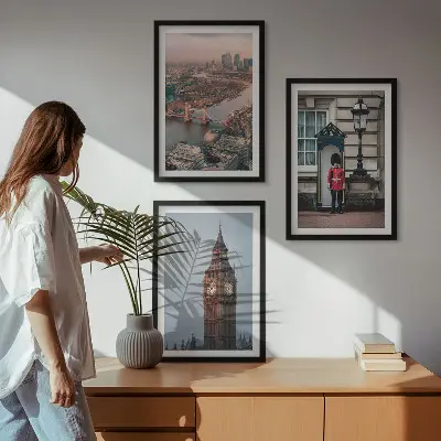 Fotowand met de Tower Bridge en de Big Ben in Londen