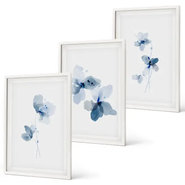 Fotowand blauwe bloemen