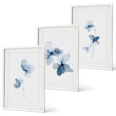 Fotowand blauwe bloemen