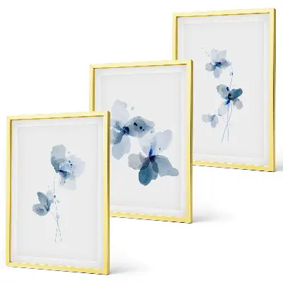 Fotowand blauwe bloemen