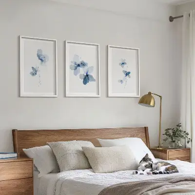 Fotowand blauwe bloemen