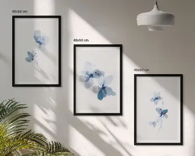Fotowand blauwe bloemen