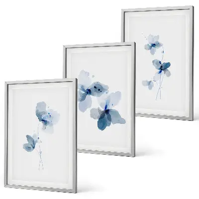 Fotowand blauwe bloemen