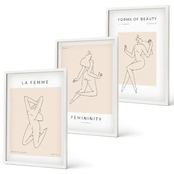Fotowand minimalistische poster met vrouwensilhouetten