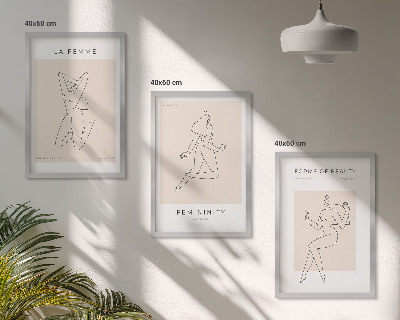 Fotowand Sylwetki kobiet minimalizm poster