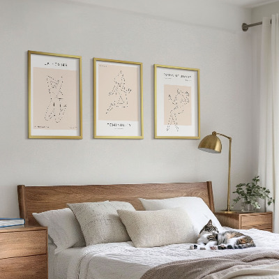 Fotowand Sylwetki kobiet minimalizm poster