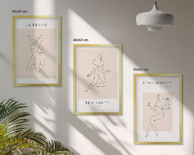 Fotowand Sylwetki kobiet minimalizm poster