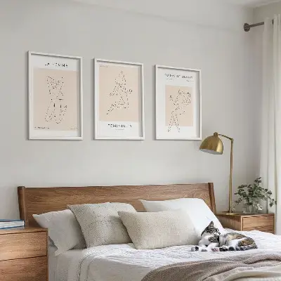 Fotowand minimalistische poster met vrouwensilhouetten