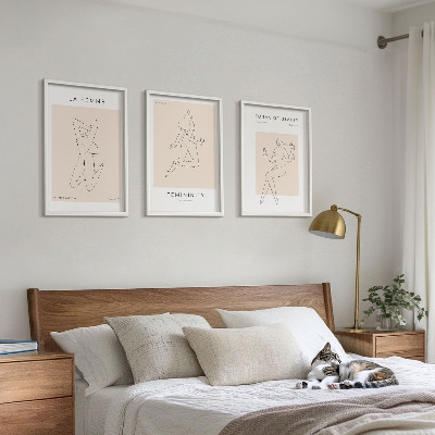 Fotowand Sylwetki kobiet minimalizm poster