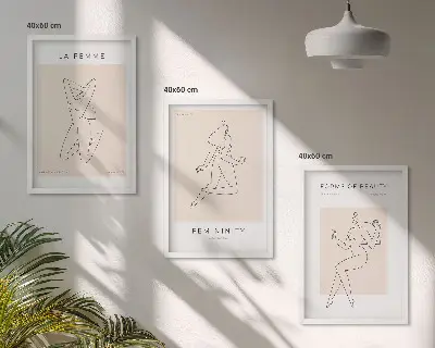 Fotowand minimalistische poster met vrouwensilhouetten