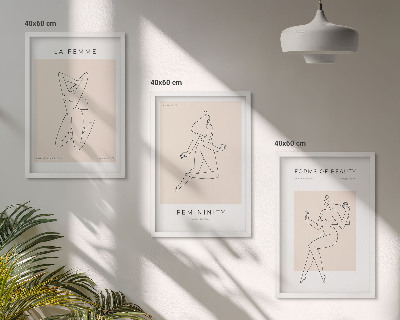 Fotowand Sylwetki kobiet minimalizm poster