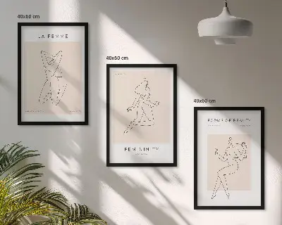 Fotowand minimalistische poster met vrouwensilhouetten