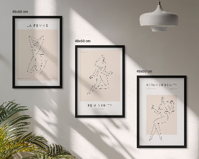 Fotowand Sylwetki kobiet minimalizm poster