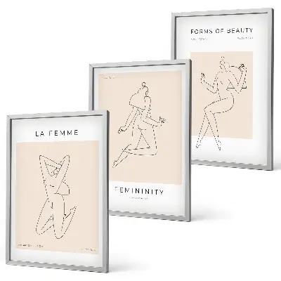 Fotowand minimalistische poster met vrouwensilhouetten