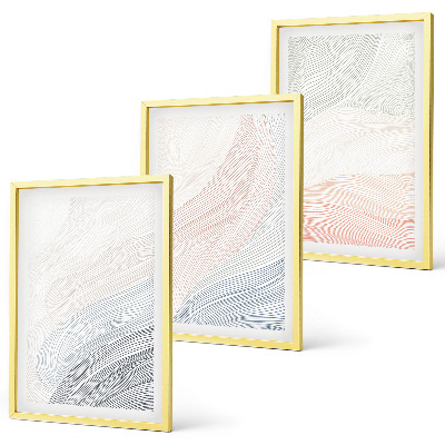 Wanddecoratie set schilderijen Abstrakcyjne fale tektura pastel