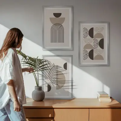 Fotowand met abstracte minimalistische patronen