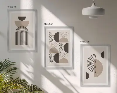 Fotowand met abstracte minimalistische patronen