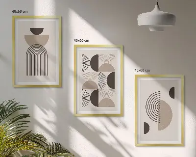 Fotowand met abstracte minimalistische patronen