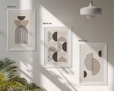 Fotowand met abstracte minimalistische patronen
