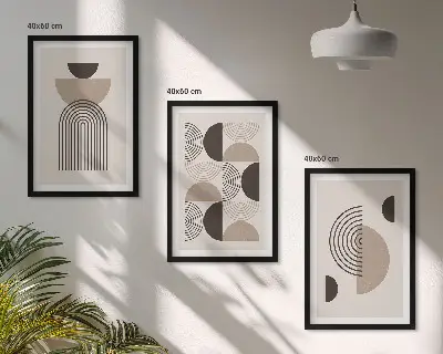 Fotowand met abstracte minimalistische patronen