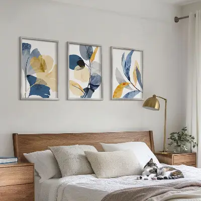Fotowand met florale aquarelmotieven