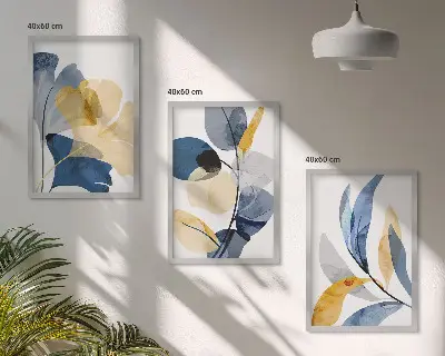 Fotowand met florale aquarelmotieven