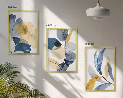 Fotowand met florale aquarelmotieven