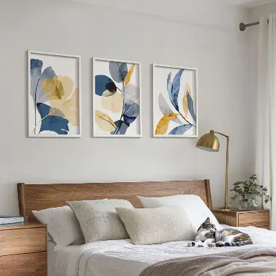 Fotowand met florale aquarelmotieven