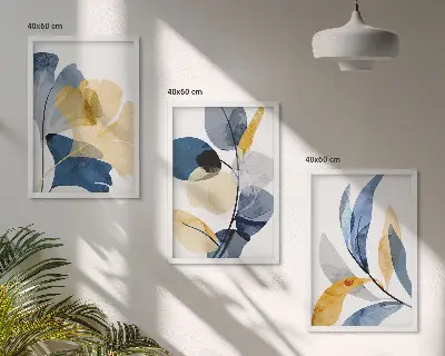 Fotowand met florale aquarelmotieven
