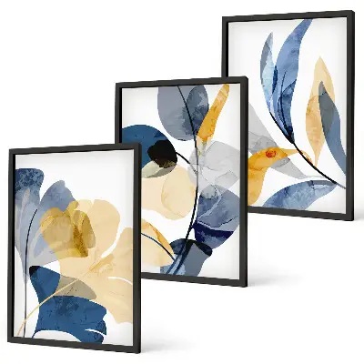 Fotowand met florale aquarelmotieven
