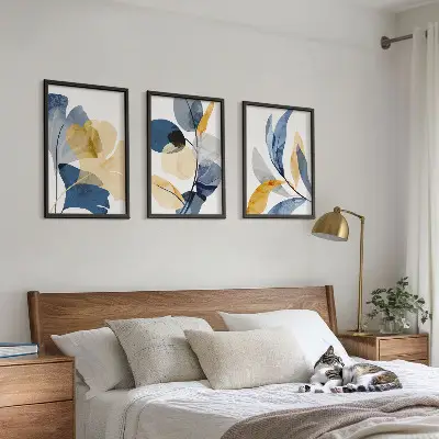 Fotowand met florale aquarelmotieven