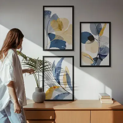 Fotowand met florale aquarelmotieven