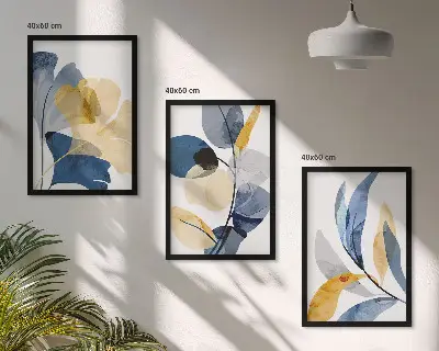 Fotowand met florale aquarelmotieven
