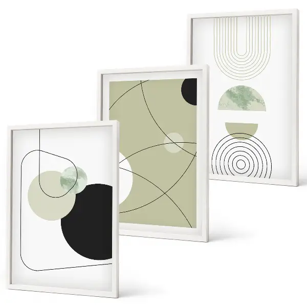 Fotowand met abstracte vormen en kleuren