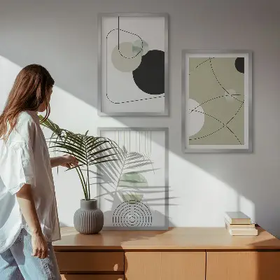 Fotowand met abstracte vormen en kleuren