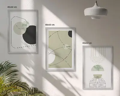 Fotowand met abstracte vormen en kleuren