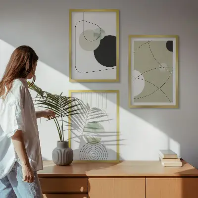 Fotowand met abstracte vormen en kleuren