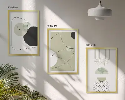 Fotowand met abstracte vormen en kleuren