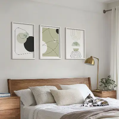 Fotowand met abstracte vormen en kleuren