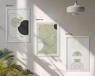 Fotowand met abstracte vormen en kleuren