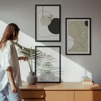 Fotowand met abstracte vormen en kleuren