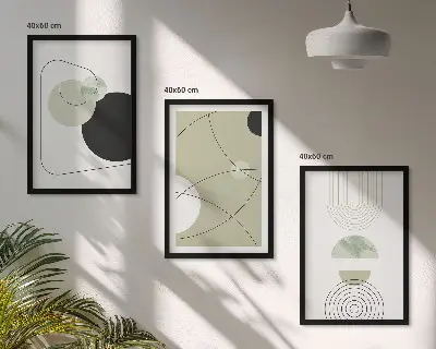 Fotowand met abstracte vormen en kleuren
