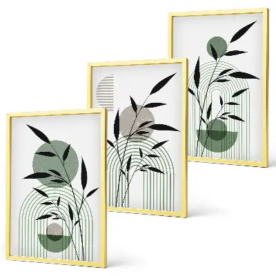 Fotowand met botanische boho composities