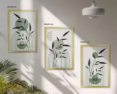 Fotowand met botanische boho composities