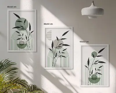 Fotowand met botanische boho composities