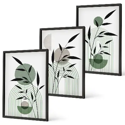 Fotowand met botanische boho composities
