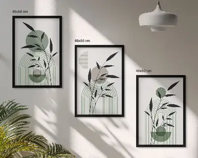 Fotowand met botanische boho composities