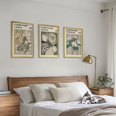 Wanddecoratie set schilderijen Kwiatowe targi Londyn Chicago Hongkong